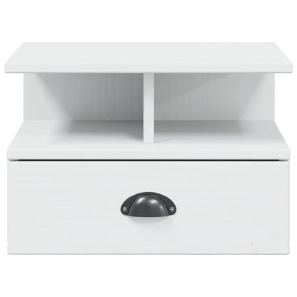 vidaXL Bedside Cabinet HILL White 40 x 31 x 27 cm Solid Pine Wood