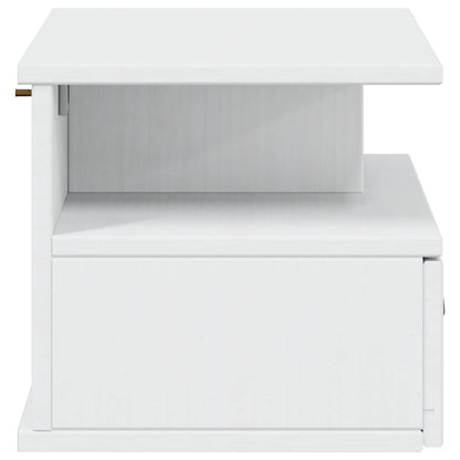 vidaXL Bedside Cabinet HILL White 40 x 31 x 27 cm Solid Pine Wood