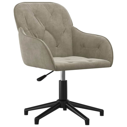 vidaXL Dining Chair 2 pcs Light Grey 55 x 59.5 x 77 cm Velvet
