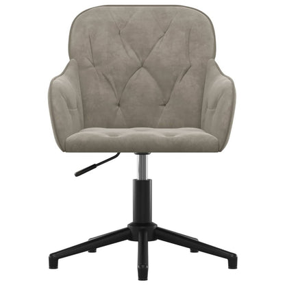 vidaXL Dining Chair 2 pcs Light Grey 55 x 59.5 x 77 cm Velvet