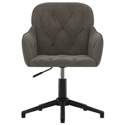 vidaXL Dining Chair 2 pcs Dark Grey 55 x 59.5 x 77 cm Velvet