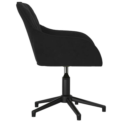 vidaXL Dining Chair 2 pcs Black 55 x 59.5 x 77 cm Velvet