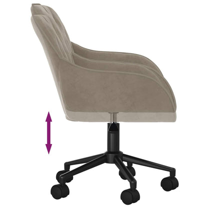 vidaXL Dining Chair 2 pcs Light Grey 55 x 59.5 x 77 cm Velvet