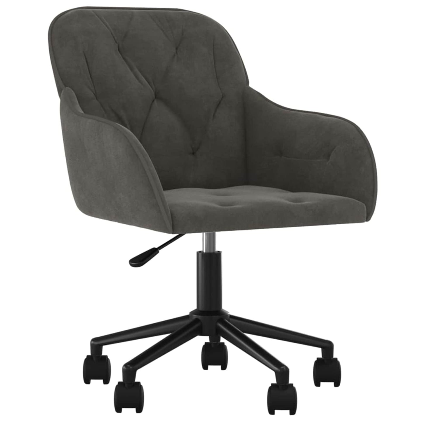 vidaXL Dining Chair 2 pcs Dark Grey 55 x 59.5 x 77 cm Velvet
