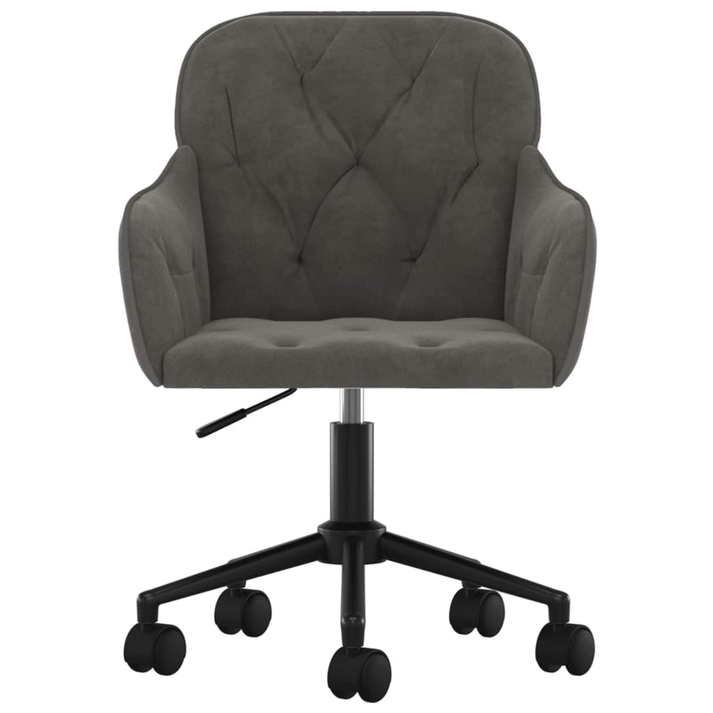 vidaXL Dining Chair 2 pcs Dark Grey 55 x 59.5 x 77 cm Velvet