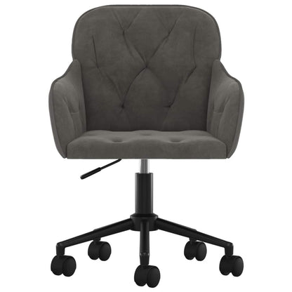 vidaXL Dining Chair 2 pcs Dark Grey 55 x 59.5 x 77 cm Velvet