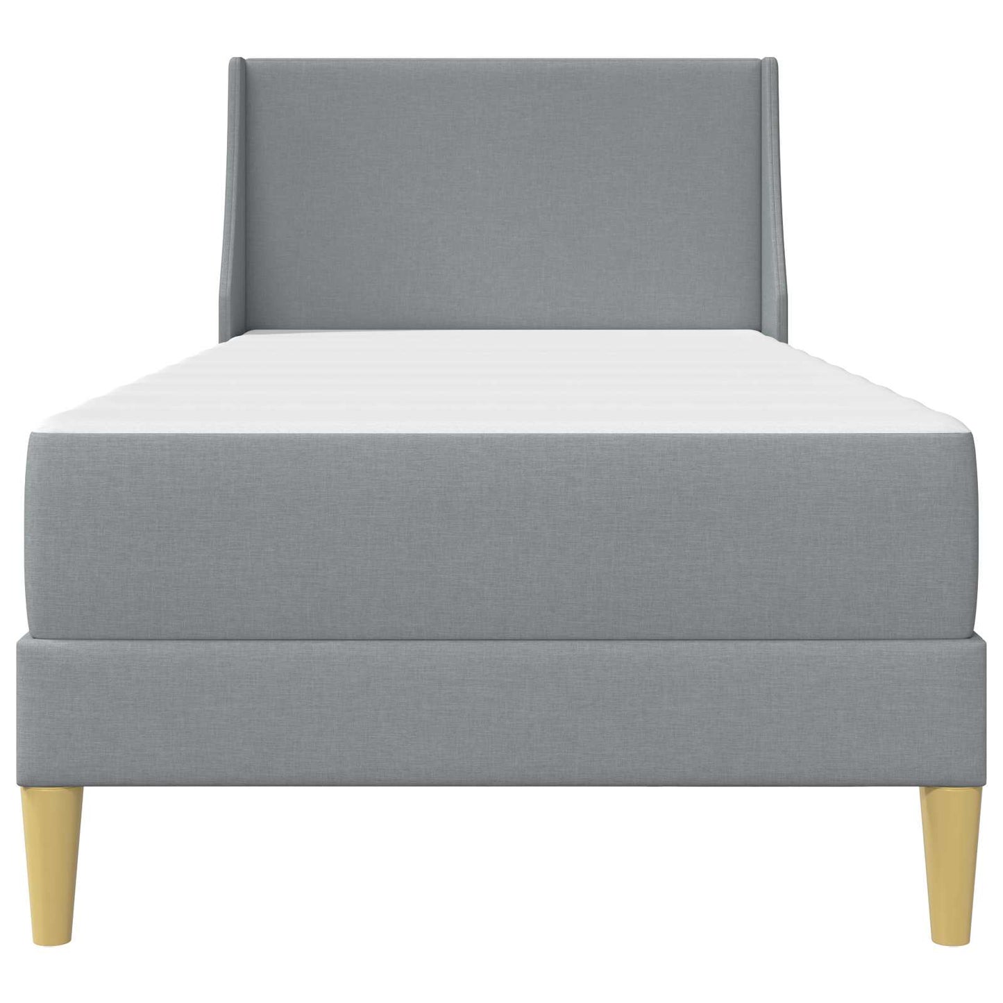 vidaXL Bed Frame with Mattress Light Grey 90 x 190 cm Fabric