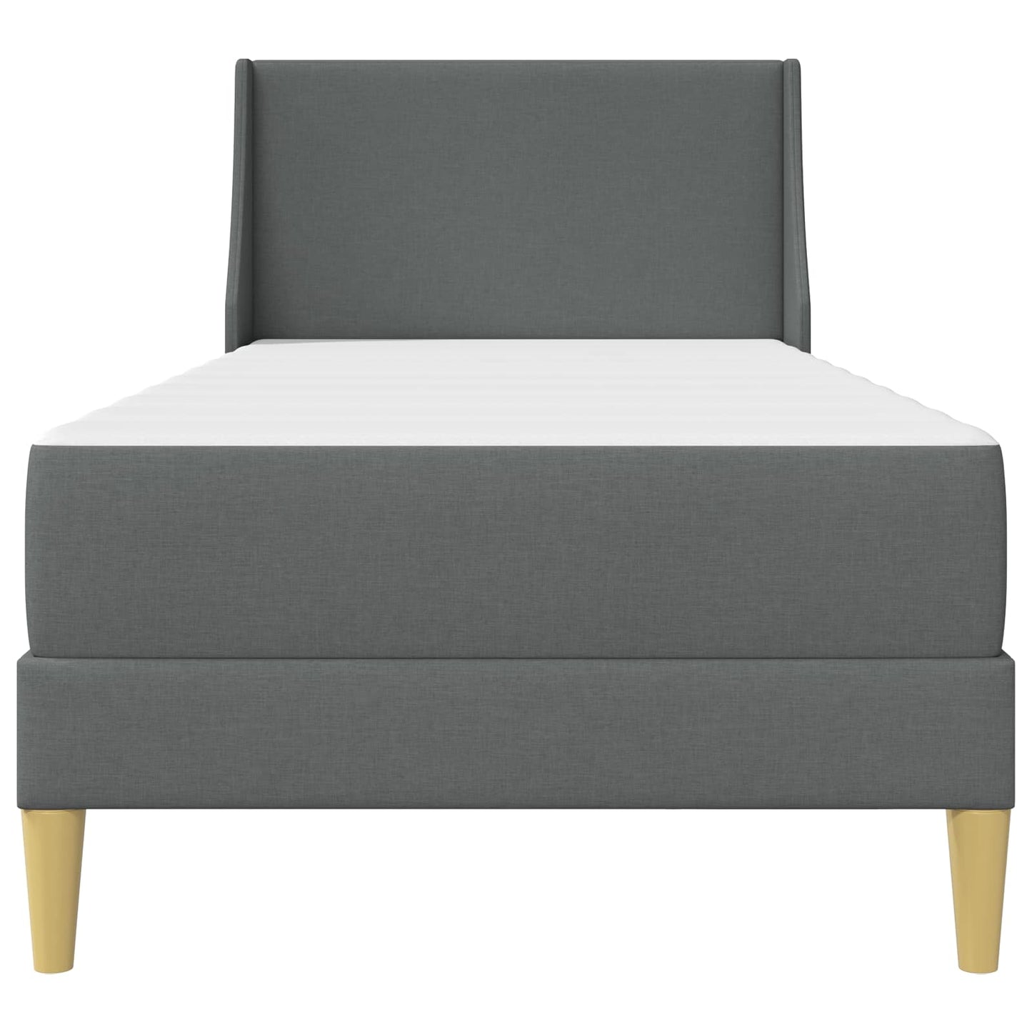 vidaXL Bed Frame with Mattress Dark Grey 90 x 190 cm Fabric