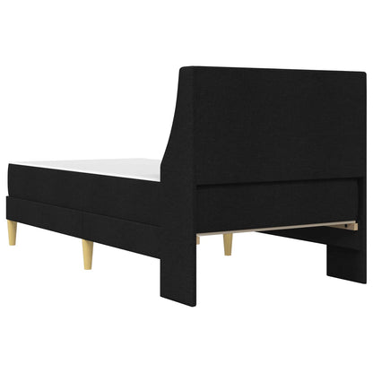 vidaXL Bed Frame with Mattress with Headboard Black 90 x 190 cm Fabric