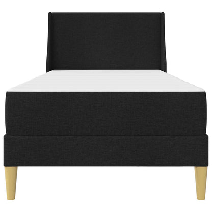 vidaXL Bed Frame with Mattress with Headboard Black 90 x 190 cm Fabric