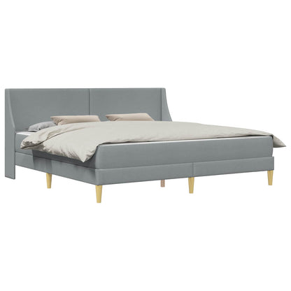 vidaXL Bed Frame with Mattress Light Grey 180 x 200 cm Fabric