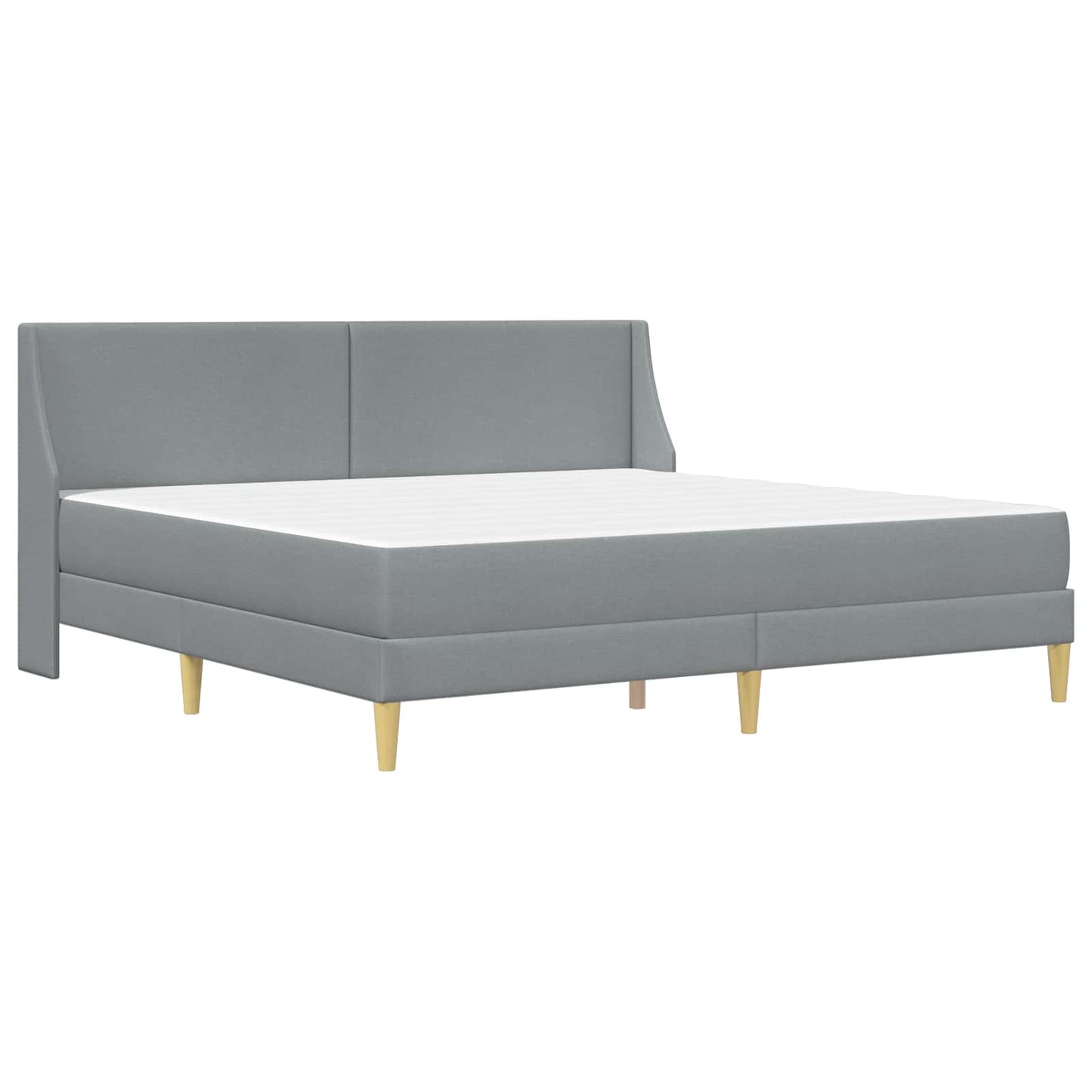 vidaXL Bed Frame with Mattress Light Grey 180 x 200 cm Fabric