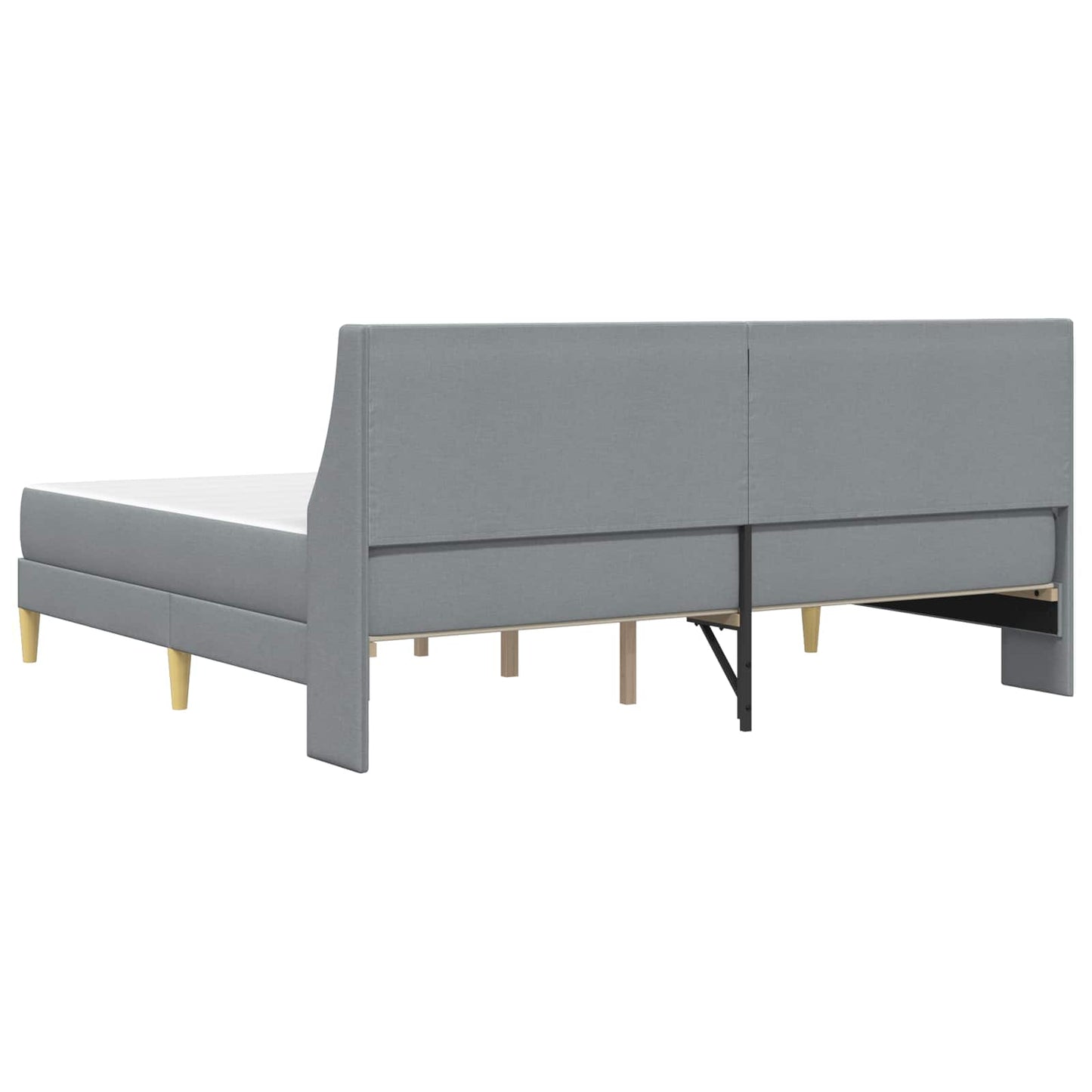 vidaXL Bed Frame with Mattress Light Grey 180 x 200 cm Fabric
