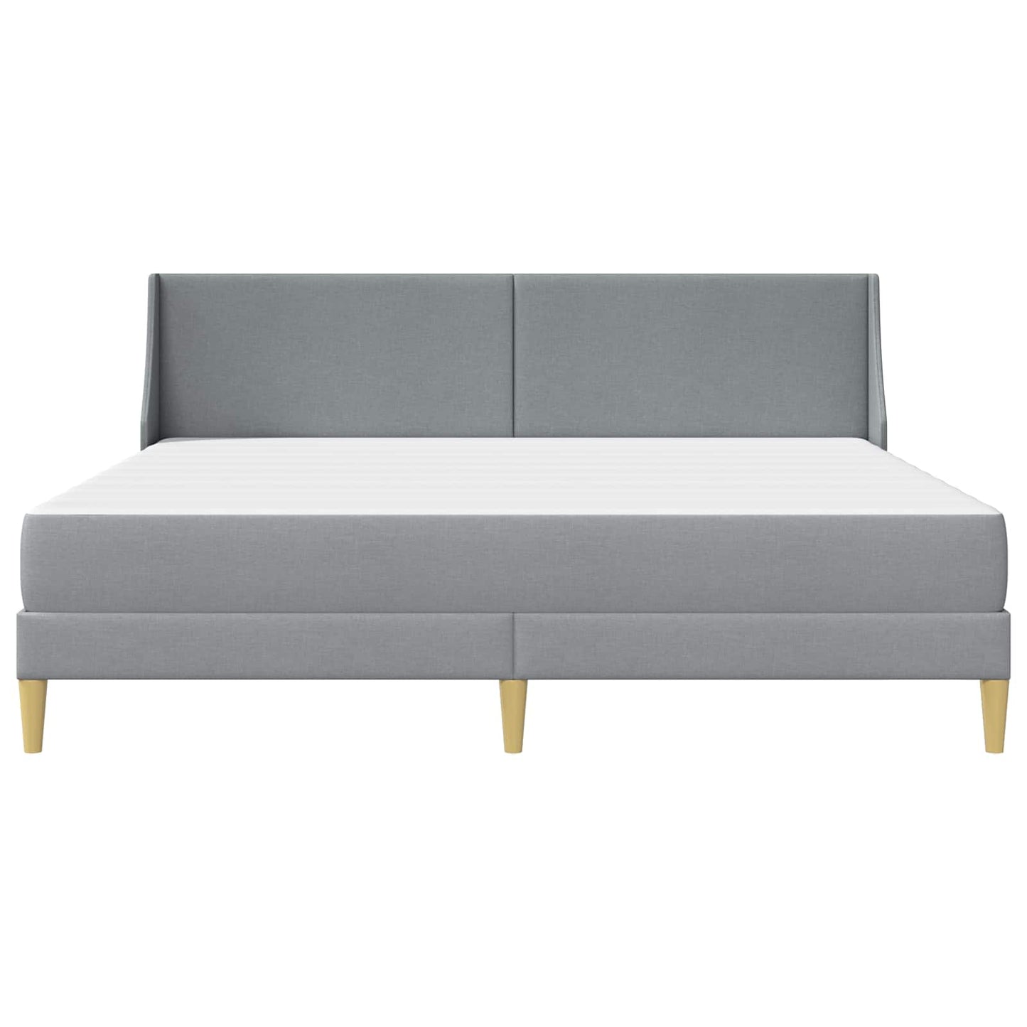 vidaXL Bed Frame with Mattress Light Grey 180 x 200 cm Fabric