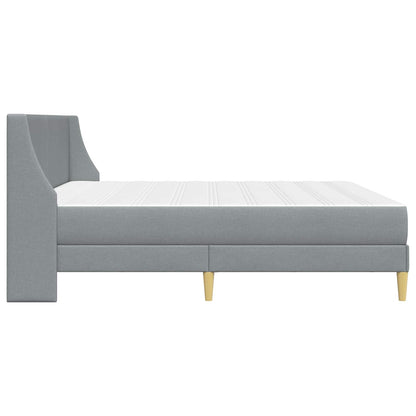 vidaXL Bed Frame with Mattress Light Grey 180 x 200 cm Fabric