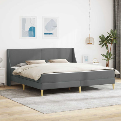 vidaXL Bed Frame with Mattress Dark Grey 180 x 200 cm Fabric