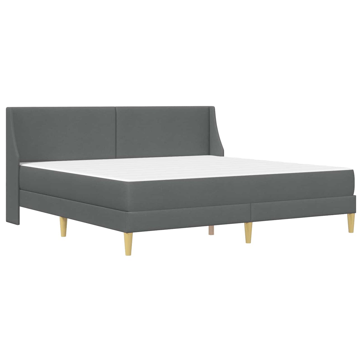 vidaXL Bed Frame with Mattress Dark Grey 180 x 200 cm Fabric
