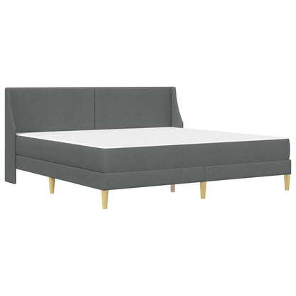 vidaXL Bed Frame with Mattress Dark Grey 180 x 200 cm Fabric