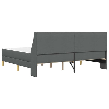 vidaXL Bed Frame with Mattress Dark Grey 180 x 200 cm Fabric