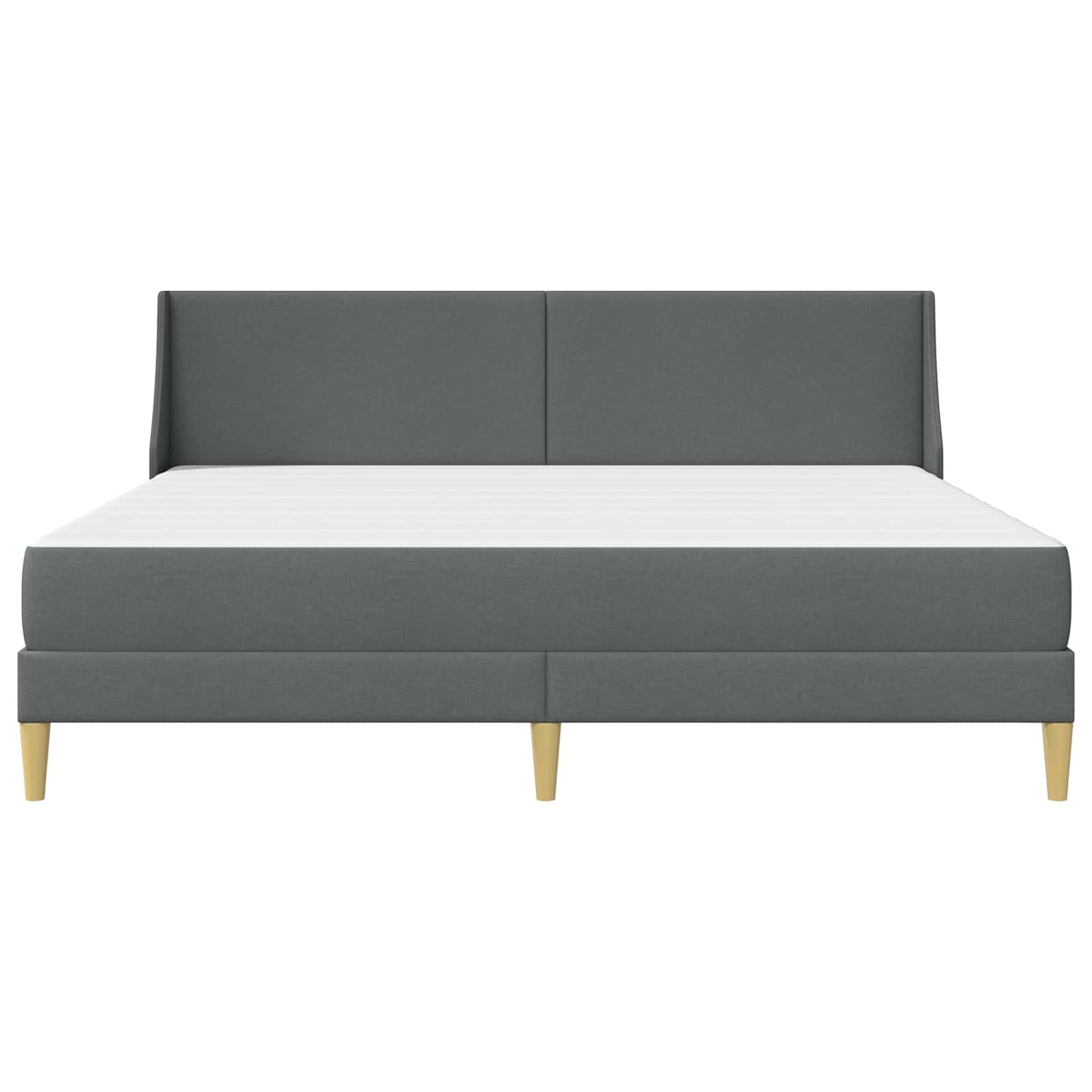 vidaXL Bed Frame with Mattress Dark Grey 180 x 200 cm Fabric