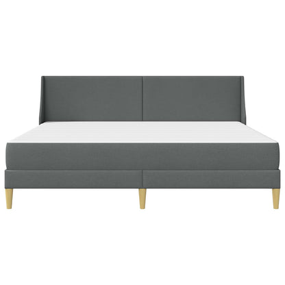 vidaXL Bed Frame with Mattress Dark Grey 180 x 200 cm Fabric