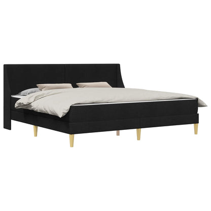 vidaXL Bed Frame with Mattress Black 180 x 200 cm Fabric