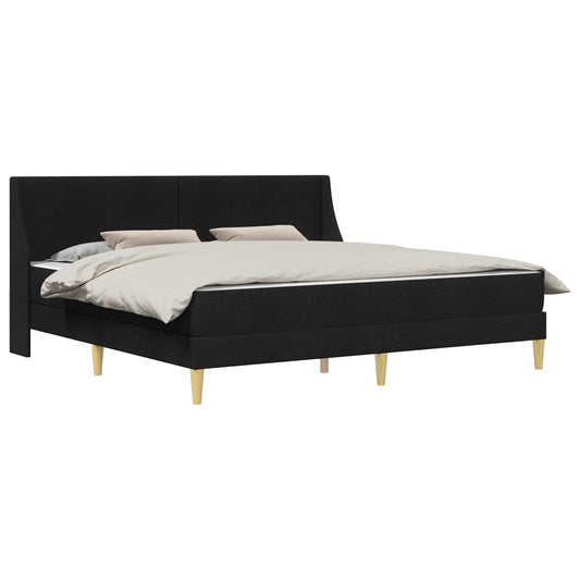 vidaXL Bed Frame with Mattress Black 180 x 200 cm Fabric