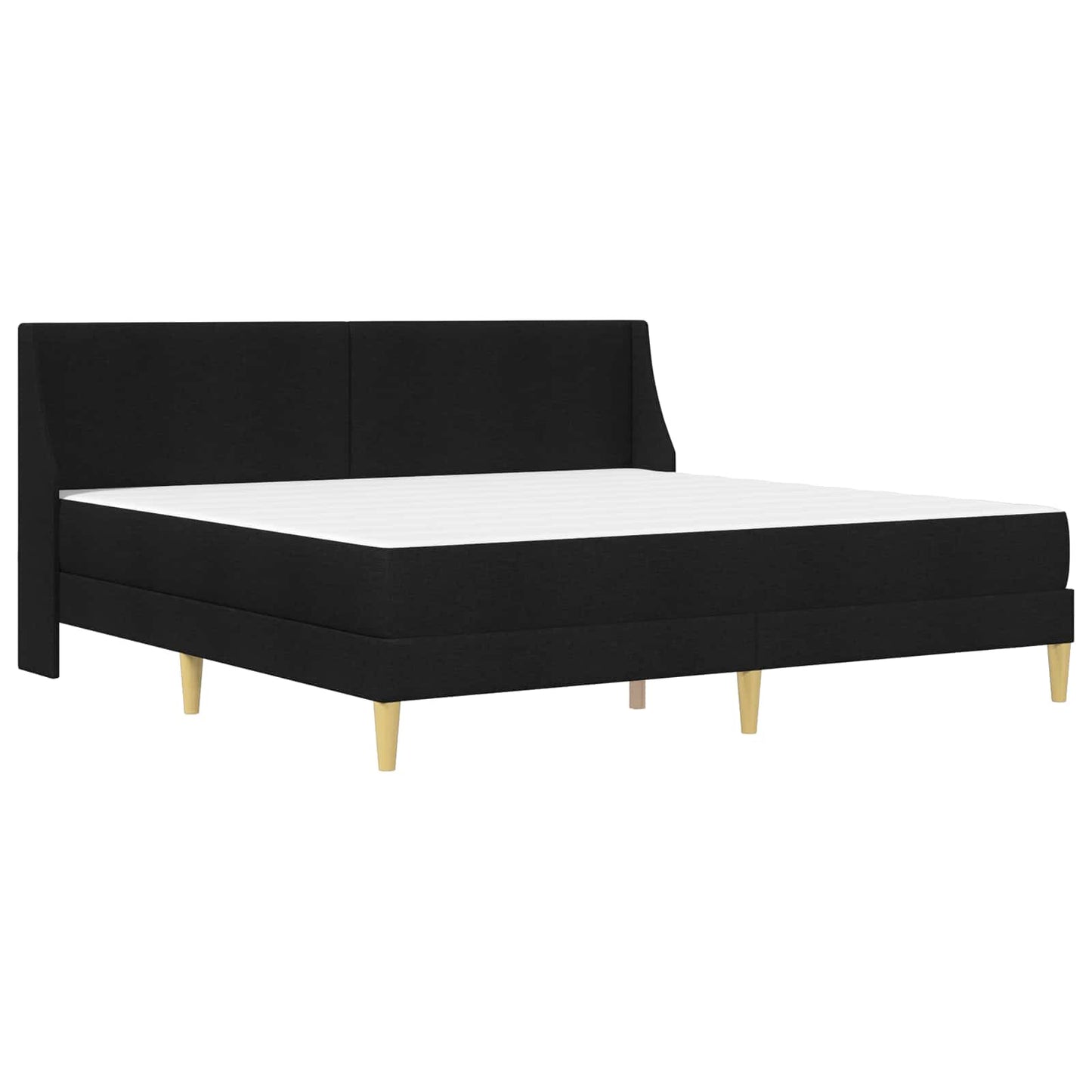 vidaXL Bed Frame with Mattress Black 180 x 200 cm Fabric