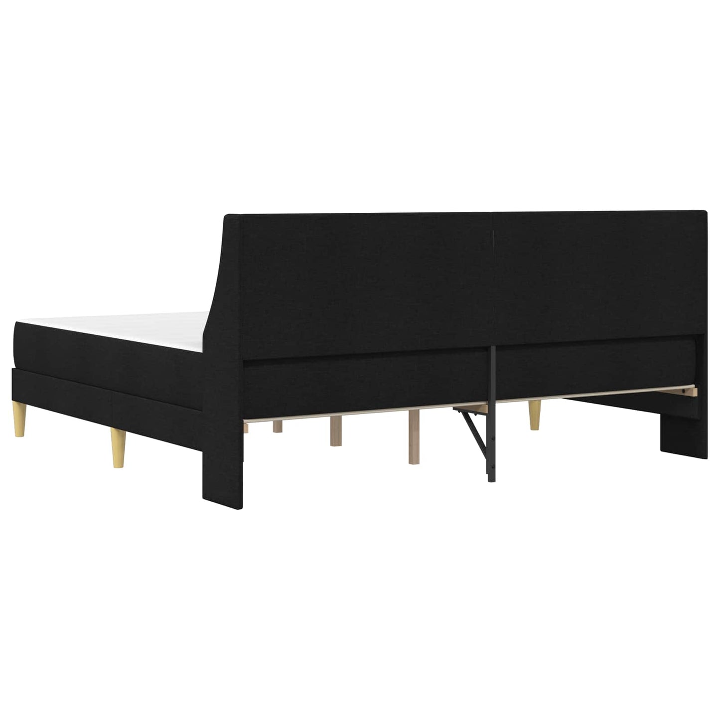 vidaXL Bed Frame with Mattress Black 180 x 200 cm Fabric