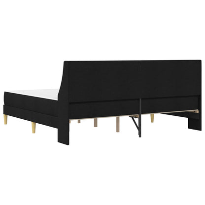 vidaXL Bed Frame with Mattress Black 180 x 200 cm Fabric