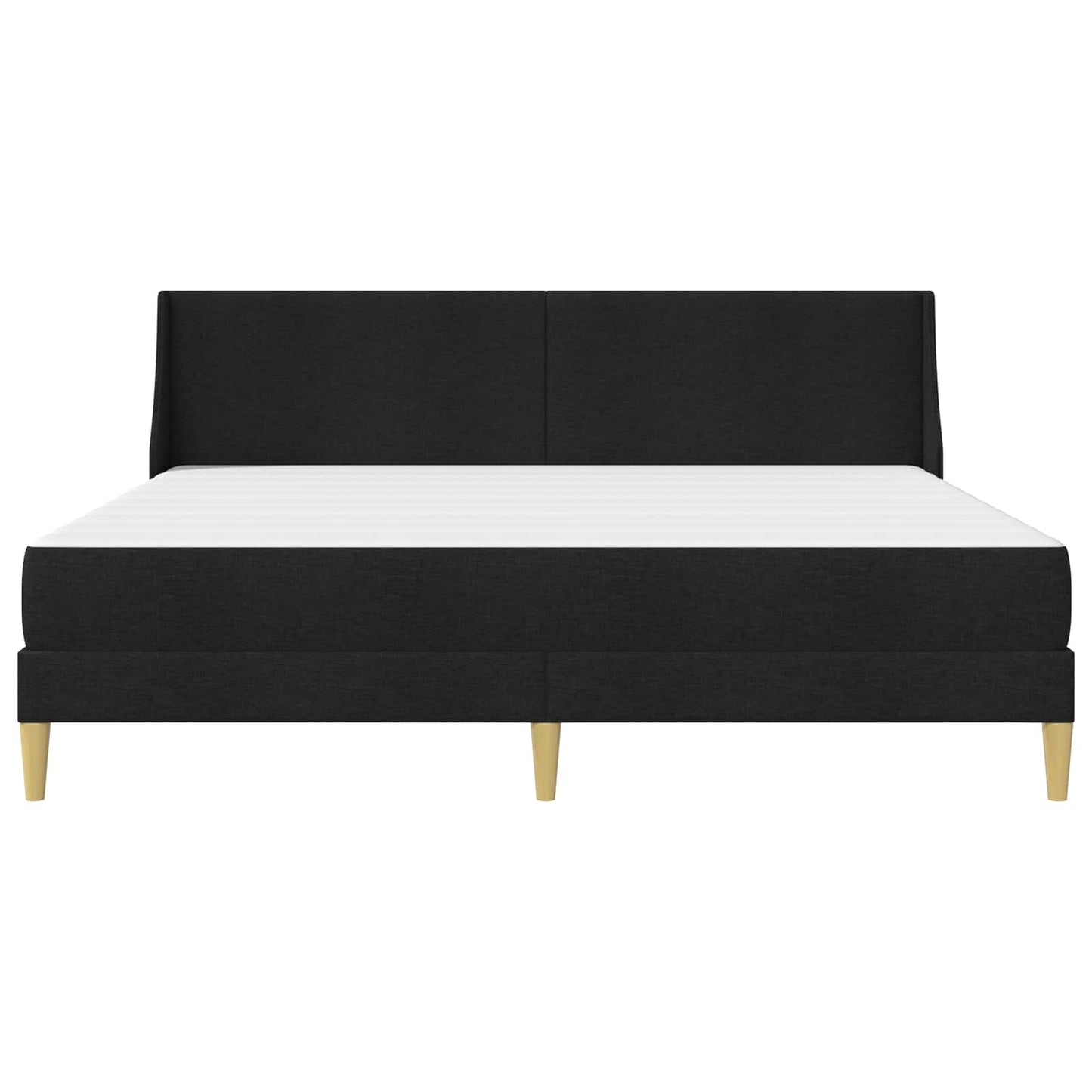 vidaXL Bed Frame with Mattress Black 180 x 200 cm Fabric