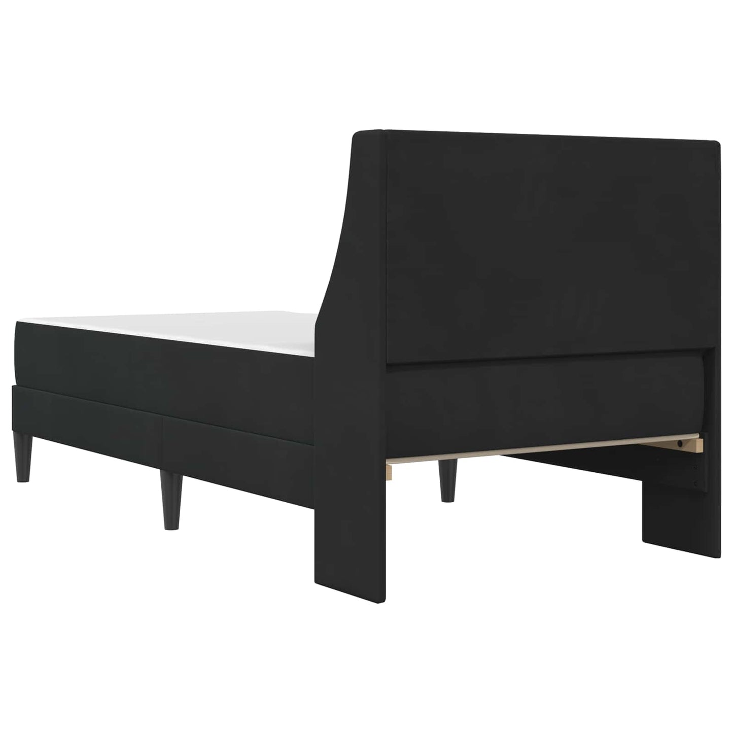 vidaXL Bed Frame with Mattress with Headboard Black 90 x 190 cm Velvet