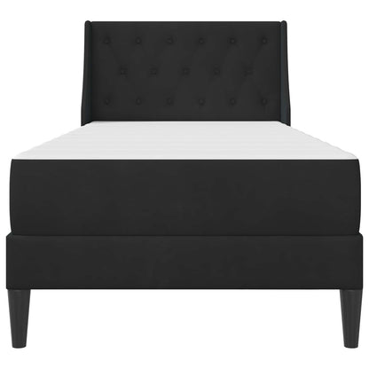 vidaXL Bed Frame with Mattress with Headboard Black 90 x 190 cm Velvet