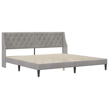 vidaXL Bed Frame with Mattress Light Grey 180 x 200 cm Velvet