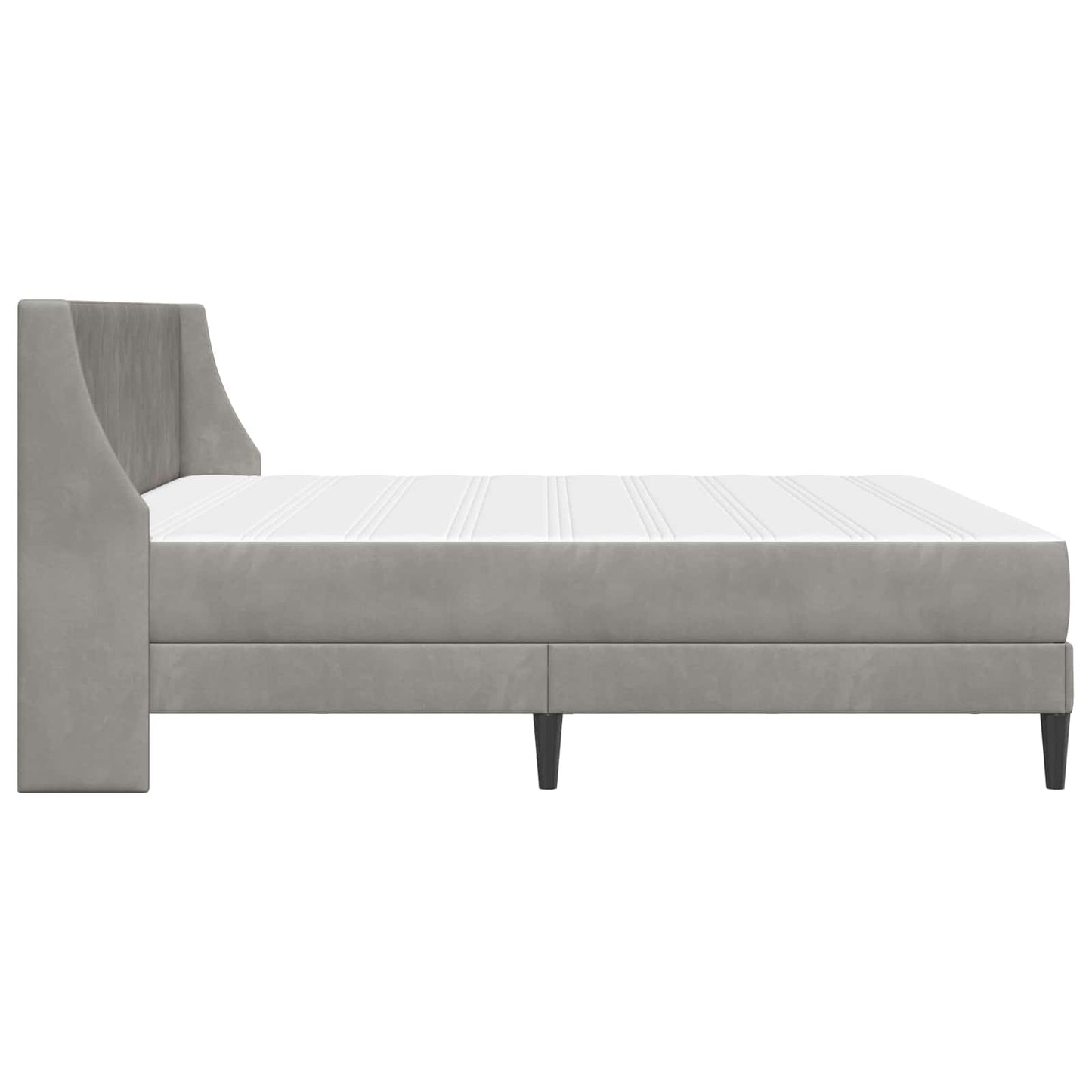 vidaXL Bed Frame with Mattress Light Grey 180 x 200 cm Velvet