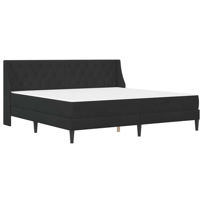 vidaXL Bed Frame with Mattress Black 180 x 200 cm Velvet
