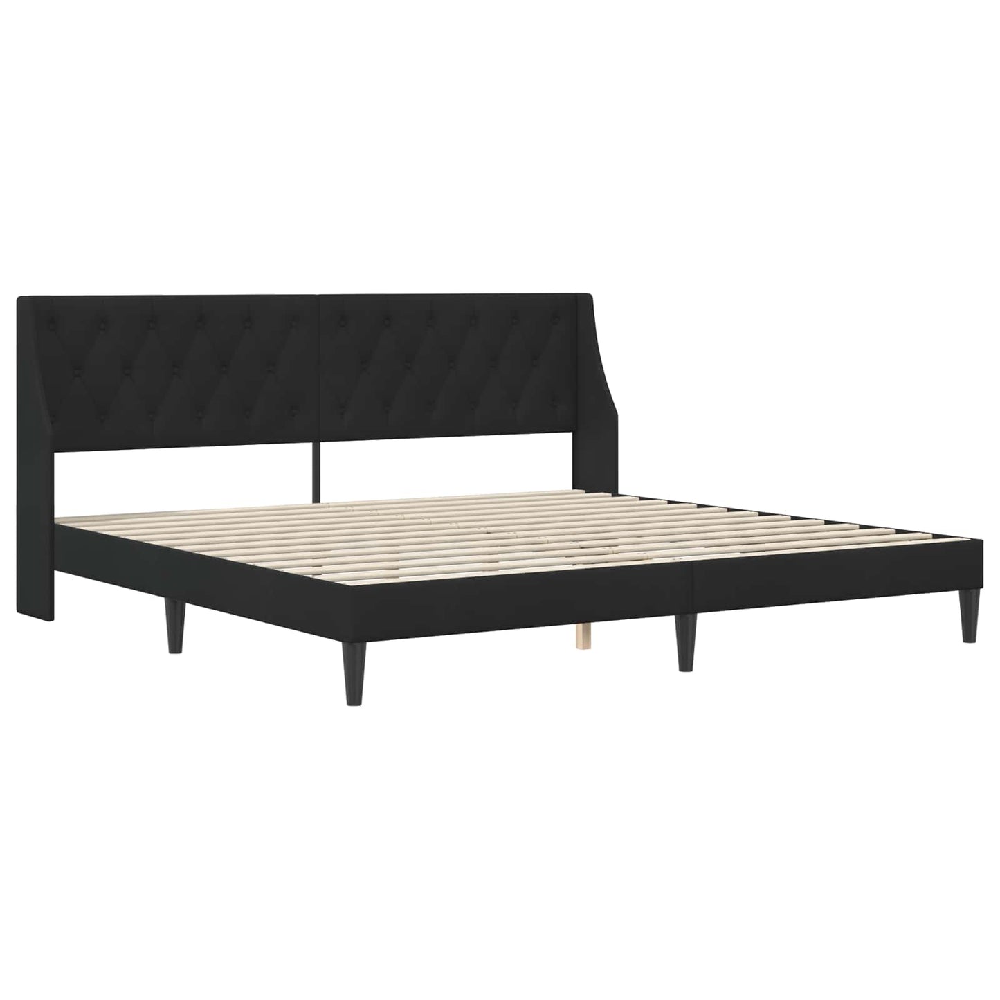 vidaXL Bed Frame with Mattress Black 180 x 200 cm Velvet
