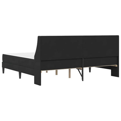 vidaXL Bed Frame with Mattress Black 180 x 200 cm Velvet