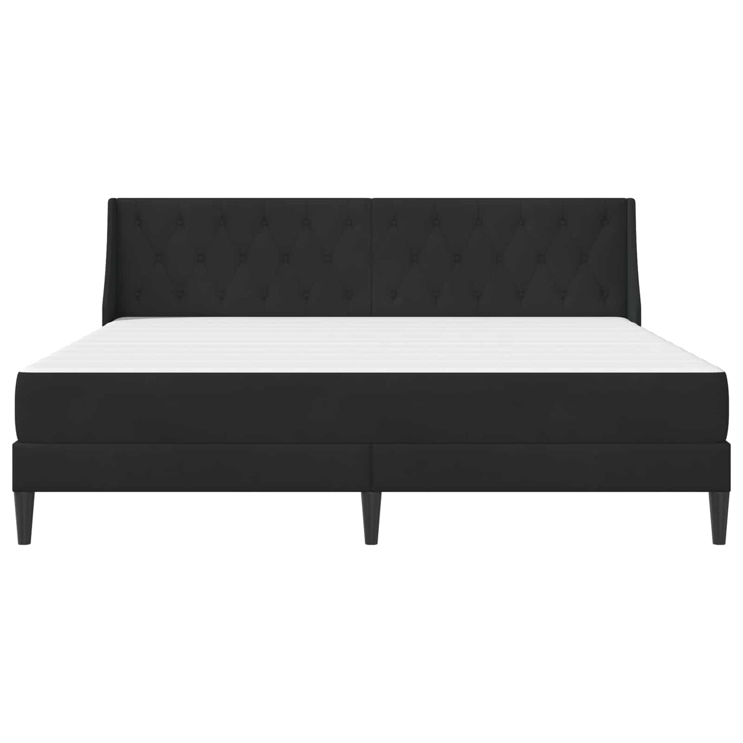 vidaXL Bed Frame with Mattress Black 180 x 200 cm Velvet