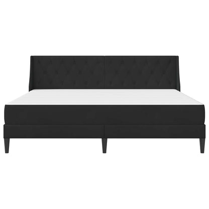 vidaXL Bed Frame with Mattress Black 180 x 200 cm Velvet