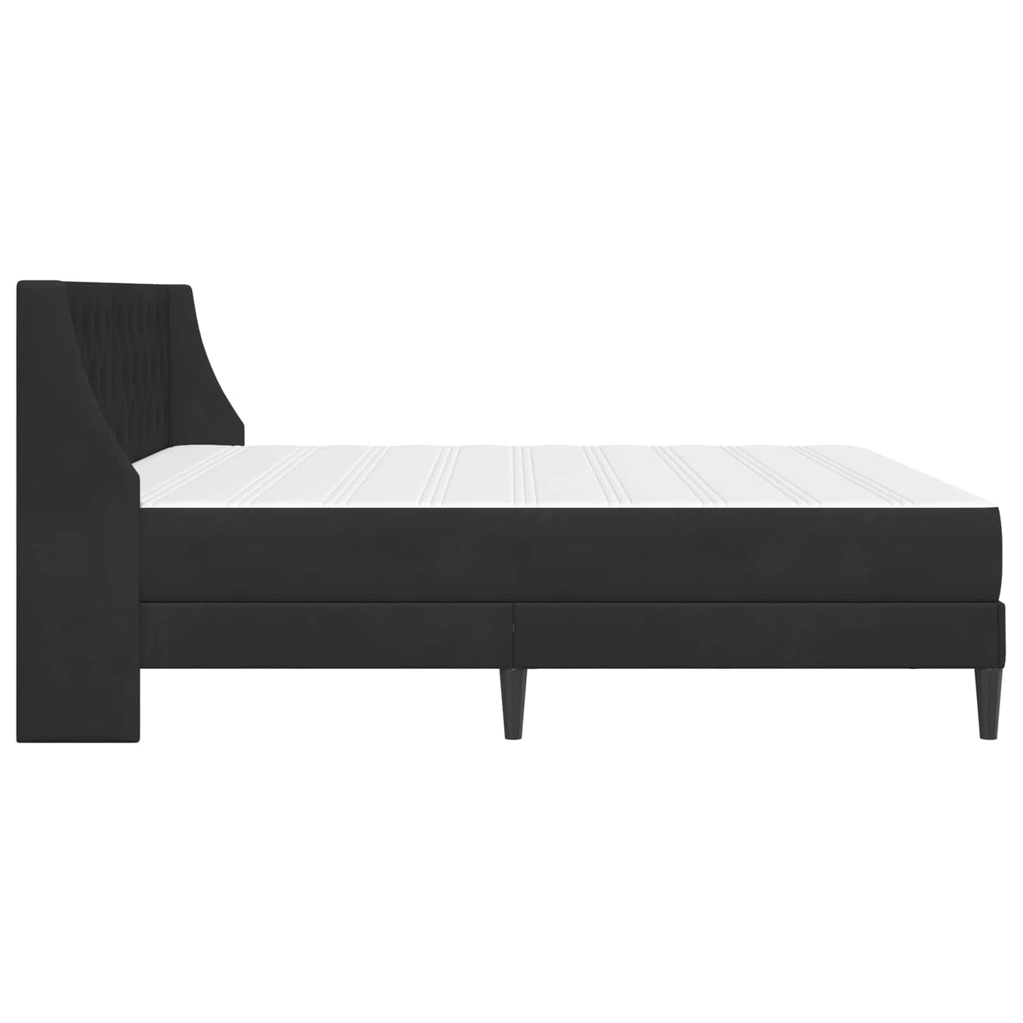 vidaXL Bed Frame with Mattress Black 180 x 200 cm Velvet