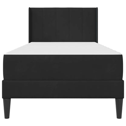 vidaXL Bed Frame with Mattress with Headboard Black 90 x 190 cm Velvet