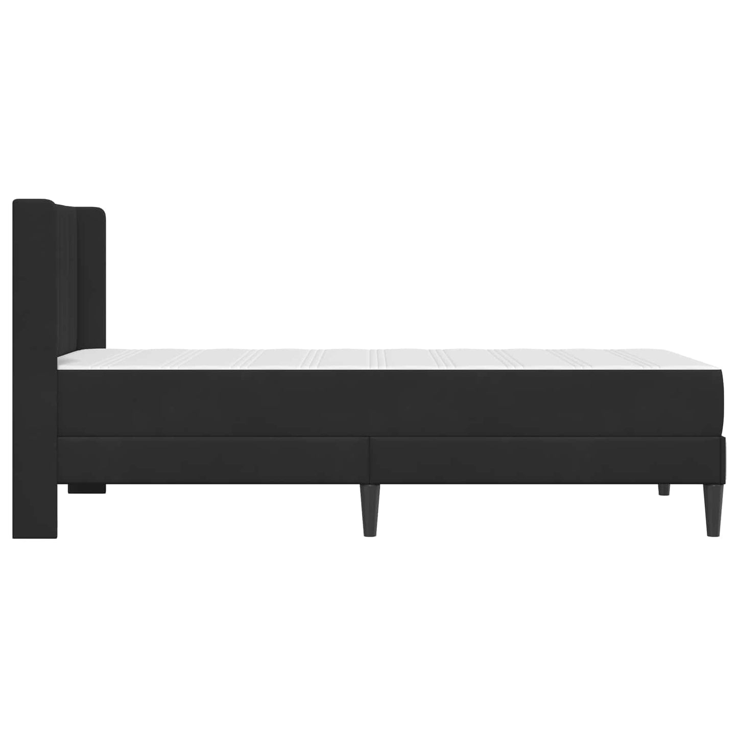 vidaXL Bed Frame with Mattress with Headboard Black 90 x 190 cm Velvet