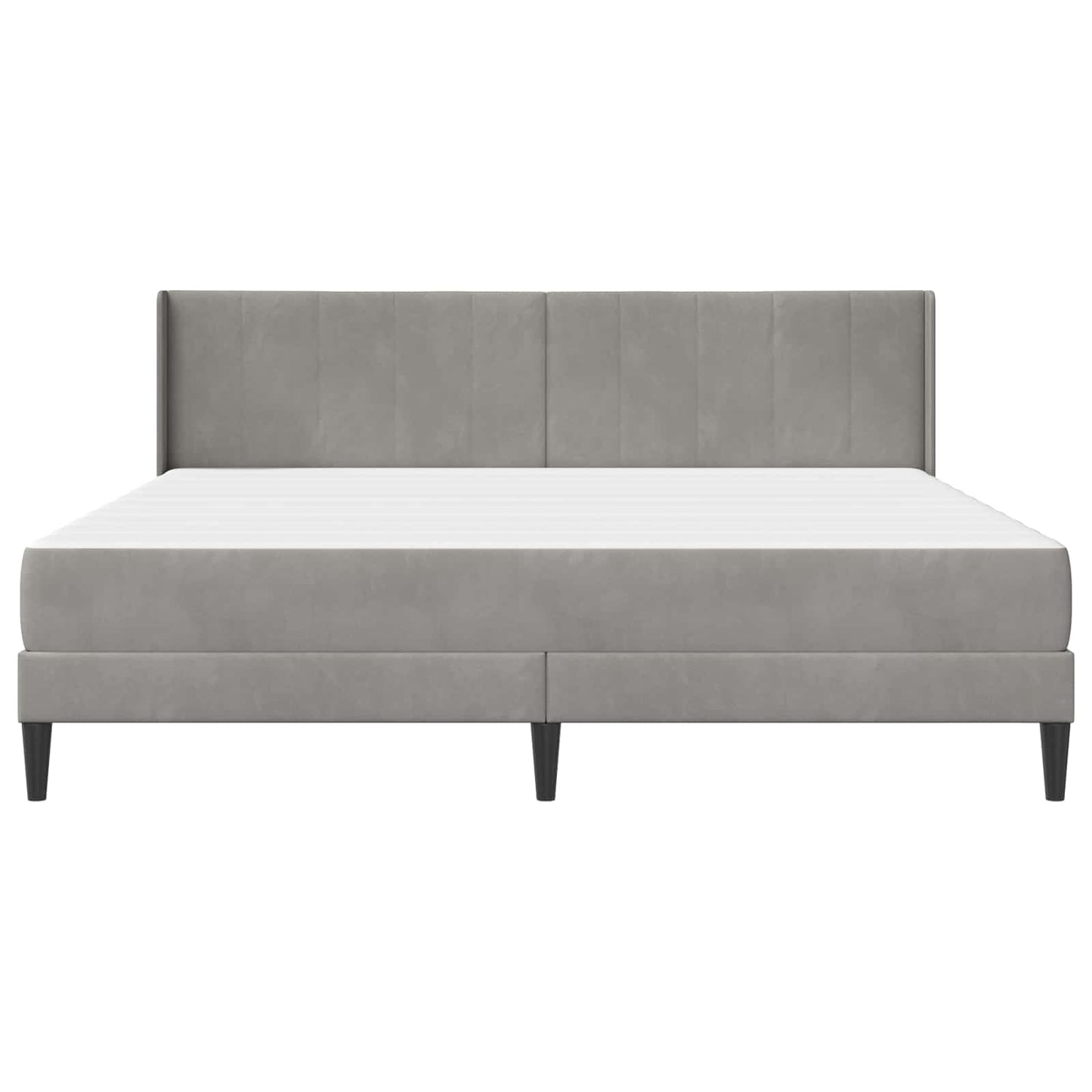 vidaXL Bed Frame with Mattress Light Grey 180 x 200 cm Velvet