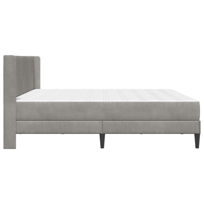 vidaXL Bed Frame with Mattress Light Grey 180 x 200 cm Velvet