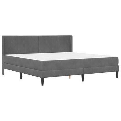 vidaXL Bed Frame with Mattress Dark Grey 180 x 200 cm Velvet
