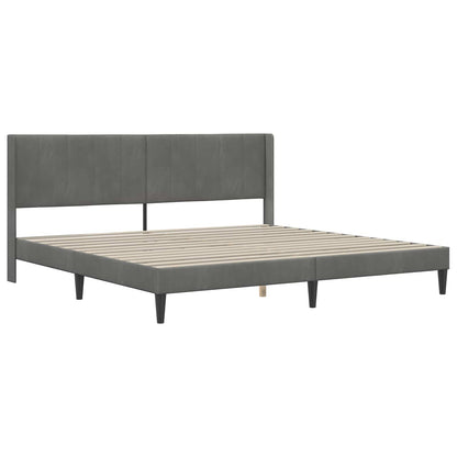vidaXL Bed Frame with Mattress Dark Grey 180 x 200 cm Velvet