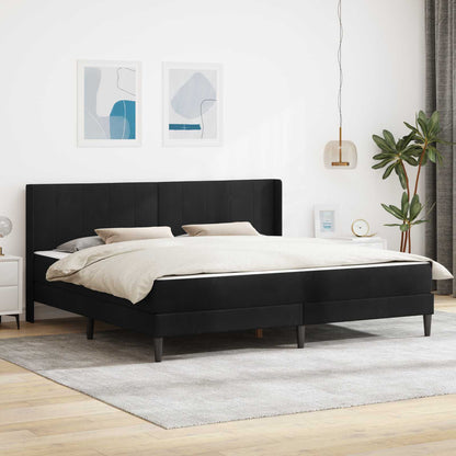 vidaXL Bed Frame with Mattress Black 180 x 200 cm Velvet