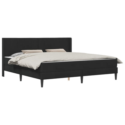 vidaXL Bed Frame with Mattress Black 180 x 200 cm Velvet