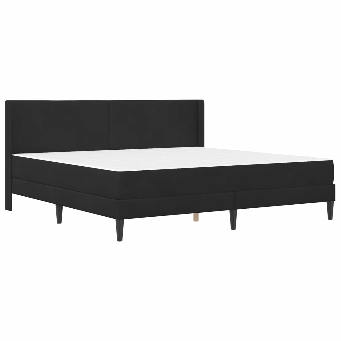 vidaXL Bed Frame with Mattress Black 180 x 200 cm Velvet